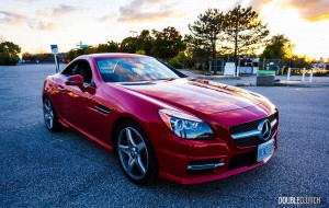 2015 Mercedes-Benz SLK350 front 1/4